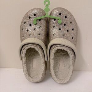 Crocs Unisex Men’s 10 Women 12 Sparkle Classic Glitter Lined Clog NWT Sold Out